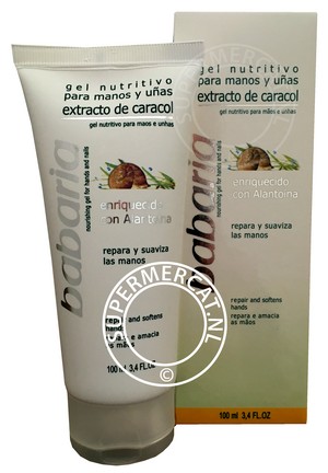 Babaria Gel Nutritivo para Manos y Unas Extracto de Caracol Hand Cream contains allantoin, collagen and more exclusive ingredients
