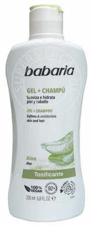 Babaria Gel + Champu Aloe Vera - 2 in 1 Shampoo & Shower Gel softens and hydrates your skin and hair