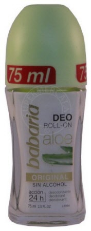 Babaria Deodorant Roll-On Original Aloe Vera 24 horas sin alcohol