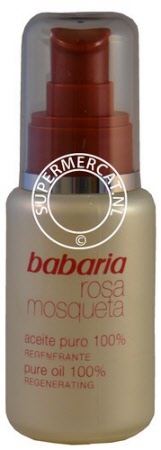 Babaria Rosa Mosqueta Aceite Puro 100% Regenerante Pure Oil Regenerating comes in a handy size bottle and straight from Spain