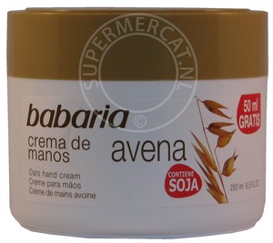 Babaria Crema de Manos Avena handcrème bevat haver, glycerine en soja voor een optimaal resultaat