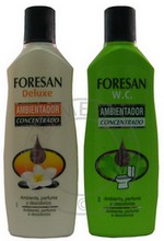 De bekende flacon met Foresan Ambientador Concentrado bevat een unieke en vooral zeer verfrissende Spaanse geur en uiteraard uit voorraad leverbaar bij Supermercat Spaanse producten.