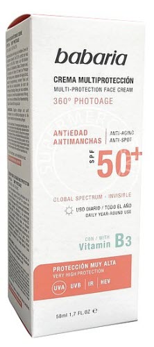 Babaria Crema Multiprotección 360° PhotoAge SPF50+ is een speciale creme voor het gezicht voor een intensieve bescherming