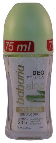 Babaria Deodorant Roll-On Original Aloe Vera 24 horas sin alcohol is samengesteld met Aloe Vera en bevat uiteraard geen alcohol en geen parabenen