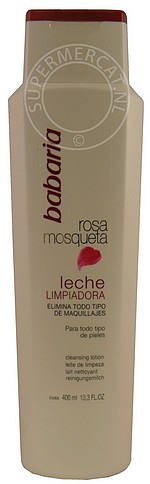 Babaria Rosa Mosqueta Leche Limpiadora 400ml Reinigingsmelk uit Spanje is verkrijgbaar bij Supermercat Spaanse producten
