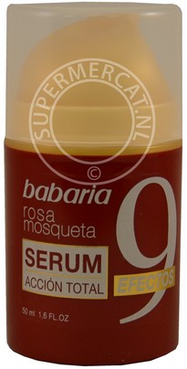 Ervaar de vele effecten van Babaria Rosa Mosqueta Serum Accion Total 9 Efectos uit Spanje