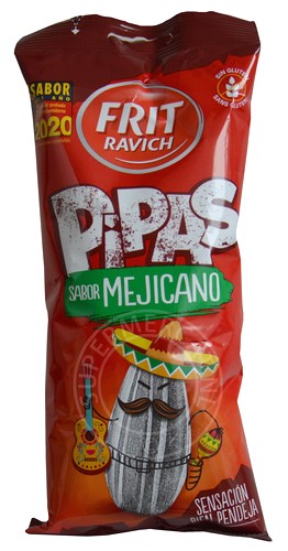 Deze heerlijke Frit Ravich Pipas Sabor Mejicano zonnebloempitten zijn voorzien van een mexicaans vleugje qua smaak en zijn heerlijk