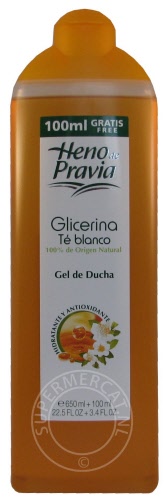 Heno de Pravia Gel de Ducha Glicerina Té Blanco bad en douchegel is verzorgend