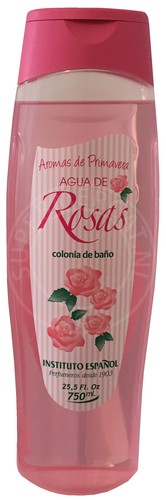 Instituto Espanol Agua de Rosas Colonia de Bano wordt geleverd in deze bekende roze flacon en is direct beschikbaar uit voorraad bij Supermercat online
