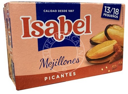 De echte smaak van Spanje ontdek je met deze Isabel Mejillones Picantes 115 gram mosselen
