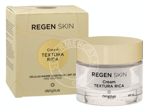 Deliplus Regen Skin Crema Facial Día Textura Rica SPF-20 50mL (dagcrème)