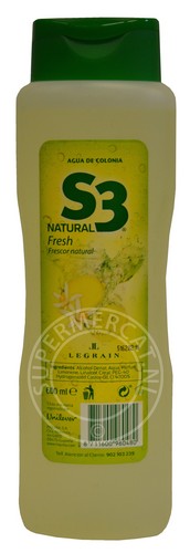 S3 Agua de Colonia Natural Fresh cologne is een extra frisse variant en doorgaans niet te vinden buiten Spanje, maar nu is deze speciale flacon ook te vinden bij Supermercat