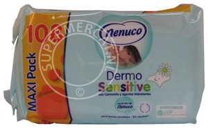 Nenuco Toallitas Dermo Sensitive Maxipack 108 stuks doekjes zijn nu extra voordelig te bestellen