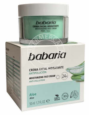 Babaria Crema Facial Hidratante 24h con proteccion solar Aloe Vera is een fantastische gezichtscreme met Aloe Vera