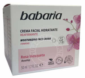 Babaria Rosa Mosqueta Facial Hidratante SPF 15 gezichtscrème is een zeer bekend product van het Spaanse merk Babaria