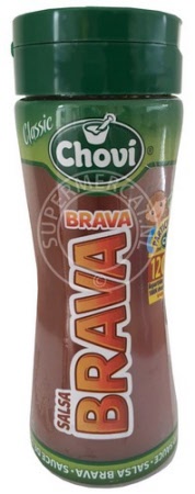 De echte Chovi Salsa Brava 265gr is te vinden bij Supermercat, een heerlijke Spaanse saus