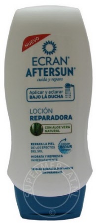 Ecran Aftersun Locion Reparadora (douche gel) is een begrip in Spanje en eenvoudig te gebruiken