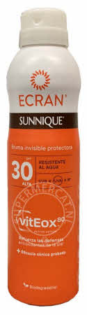 Ecran Sunnique Bruma Invisible Protectora SPF30 250ml verzorgt en beschermt de huid tijdens zomerse of zonnige dagen