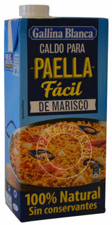 Met deze Spaanse Gallina Blanca Caldo para Paella de Marisco Fácil maak je zelf de lekkerste paella in een handomdraai
