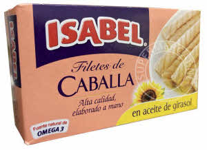 Isabel Filetes de Caballa en Aceite de Girasol 115 gram (Makreel)