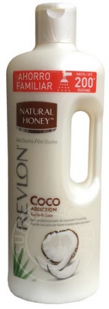 Deze extra grote flacon Natural Honey Gel Ducha Coco Addiction bad & douchegel zal je niet snel vinden buiten Spanje