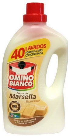 Omino Bianco Jabon de Marsella vloeibaar wasmiddel uit Spanje is samengesteld met de Fiber Protect Complex formule