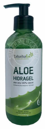 Tabaibaloe Hidragel Aloe Vera wordt geleverd in een speciale flacon met een dispenser voor maximaal gemak