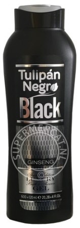 Direct uit Spanje Tulipan Negro Black Gel de Ducha Ginseng Bad en Douchegel bestellen kan bij Supermercat Spaanse producten