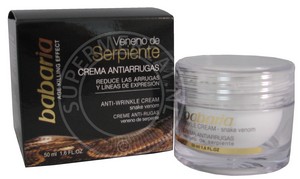 Babaria Crema Antiarrugas Veneno de Serpiente Snake Venom Cream is a very special face or facial cream from Spain