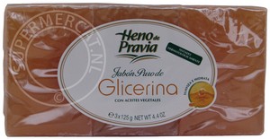 Heno de Pravia Jabon Puro de Glicerina con aceites Vegetables soap provides softness and elasticity of the skin