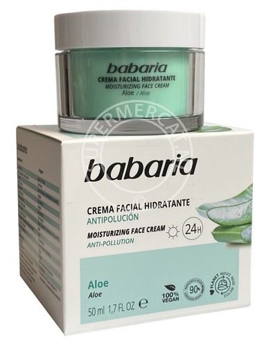 Babaria Crema Facial Hidratante 24h con proteccion solar Aloe Vera facial cream is very effective thanks to the unique formula