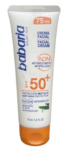 Babaria Crema Facial SPF50+ 75ml facial sun cream - sunscreen for the face