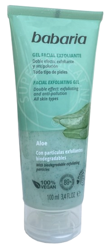 Enjoy a soft and smooth skin using Babaria Gel Facial Exfoliante scrub from Spain