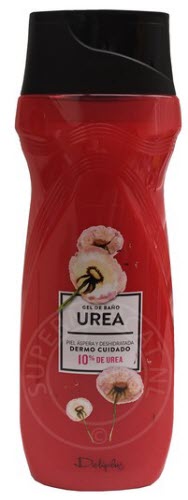 Experience the softness and caring effect of Deliplus Gel de Ducha Reparador Urea 500ml Bath & Shower Gel from Spain