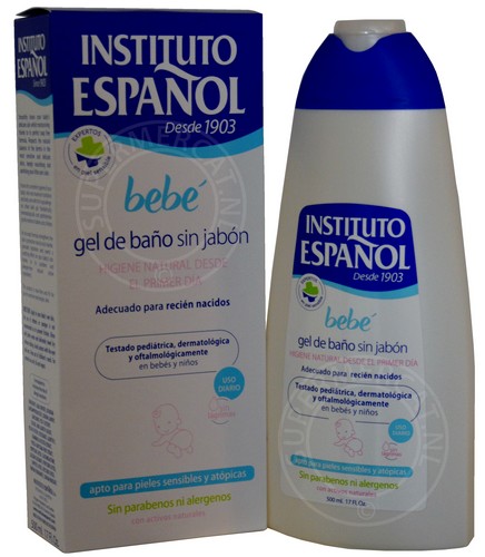 Instituto Espanol Bebe Gel de Bano sin Jabon is a special bath & shower gel from Spain and comes in a handy bottle of 500ml