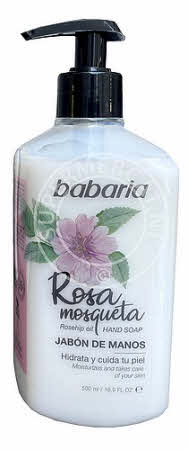 Babaria Jabon de Manos Rosa Mosqueta hand soap for good hygiene and skin care at the same time