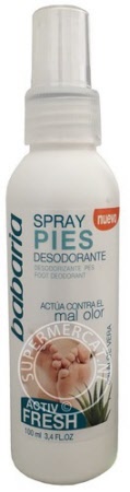Babaria Spray Pies Desodorante Activ Fresh provides a long lasting protection thanks to the special composition