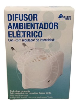 This special Bosque Verde Difusor Ambientador Electrico diffuser is used a lot in Spain, easy to use and very effective, only to be used with Bosque Verde refills