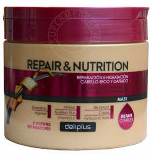 This special Deliplus Mascarilla Repair & Nutrition Cabello Seco y Dañado 400ml Hair Mask comes straight from Spain