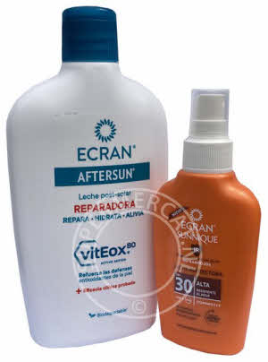 Enjoy the summer with this Ecran Aftersun & Sunnique Discount Package including aftersun and sunscreen