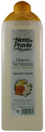 Heno de Pravia Colonia Glicerina Té Blanco is a Spanish cologne with glycerin and white tea