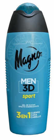 Magno Gel de Ducha Men 3D Sport is a shower gel and shampoo at the same time and comes straight from Spain